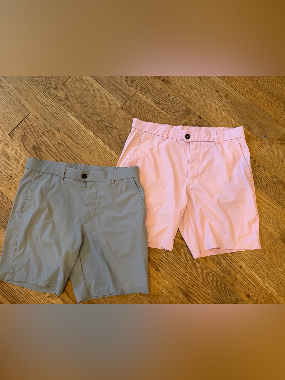 NEW Greyson Montauk Shorts gray & pink Size 34 8”